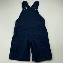 Load image into Gallery viewer, Boys Anko, navy cotton overalls / shortalls, EUC, size 3,  