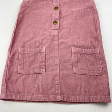 Load image into Gallery viewer, Girls Anko, pink corduroy cotton overalls dress, EUC, size 4, L: 56cm