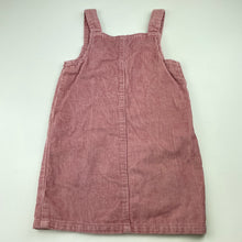 Load image into Gallery viewer, Girls Anko, pink corduroy cotton overalls dress, EUC, size 4, L: 56cm