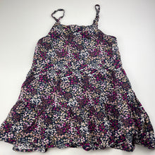 Load image into Gallery viewer, Girls Target, floral viscose / linen summer dress, GUC, size 8, L: 63cm