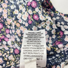Load image into Gallery viewer, Girls Target, floral viscose / linen summer dress, GUC, size 8, L: 63cm