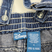 Load image into Gallery viewer, unisex Disney, Mickey Mouse lightweight denim overalls, Inside leg: 24.5cm, EUC, size 5,  