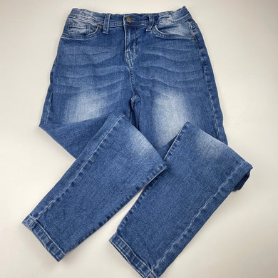 Boys Anko, blue stretch denim jeans, adjustable, Inside leg: 60cm, FUC, size 10,  