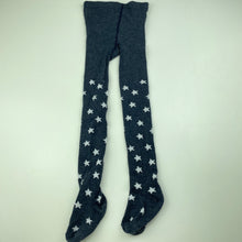 Load image into Gallery viewer, Girls Lily &amp; Dan, blue &amp; white stretchy stockings, GUC, size 3-4,  