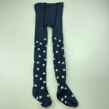 Load image into Gallery viewer, Girls Lily &amp; Dan, blue &amp; white stretchy stockings, GUC, size 3-4,  