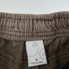 Load image into Gallery viewer, Boys Target, corduroy cotton pants, elasticated, Inside leg: 44cm, FUC, size 6,  