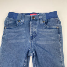 Load image into Gallery viewer, unisex Sprout, stretchy denim pants, elasticated, Inside leg: 31cm, EUC, size 2,  