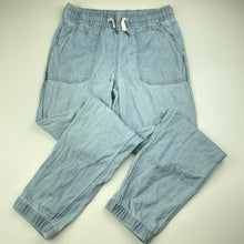 Load image into Gallery viewer, Girls 1964 Denim Co, chambray cotton pants, elasticated, Inside leg: 62.5cm, FUC, size 12,  