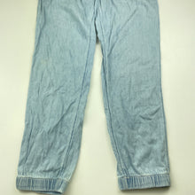 Load image into Gallery viewer, Girls 1964 Denim Co, chambray cotton pants, elasticated, Inside leg: 62.5cm, FUC, size 12,  