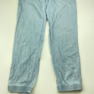 Girls 1964 Denim Co, chambray cotton pants, elasticated, Inside leg: 62.5cm, FUC, size 12,  