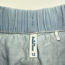 Load image into Gallery viewer, Girls 1964 Denim Co, chambray cotton pants, elasticated, Inside leg: 62.5cm, FUC, size 12,  
