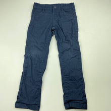 Load image into Gallery viewer, Boys Breakers, navy stretch cotton pants, adjustable, Inside leg: 41.5cm, GUC, size 3,  