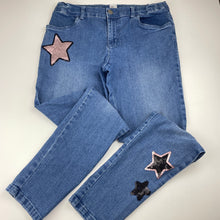 Load image into Gallery viewer, Girls Clothing &amp; Co, stretch denim jeans, adjustable, Inside leg: 72cm, GUC, size 16,  