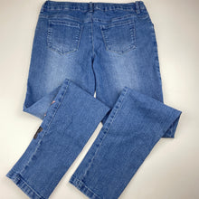 Load image into Gallery viewer, Girls Clothing &amp; Co, stretch denim jeans, adjustable, Inside leg: 72cm, GUC, size 16,  