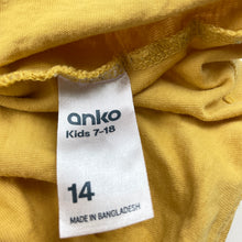 Load image into Gallery viewer, Girls Anko, mustard cotton t-shirt / top, FUC, size 14,  