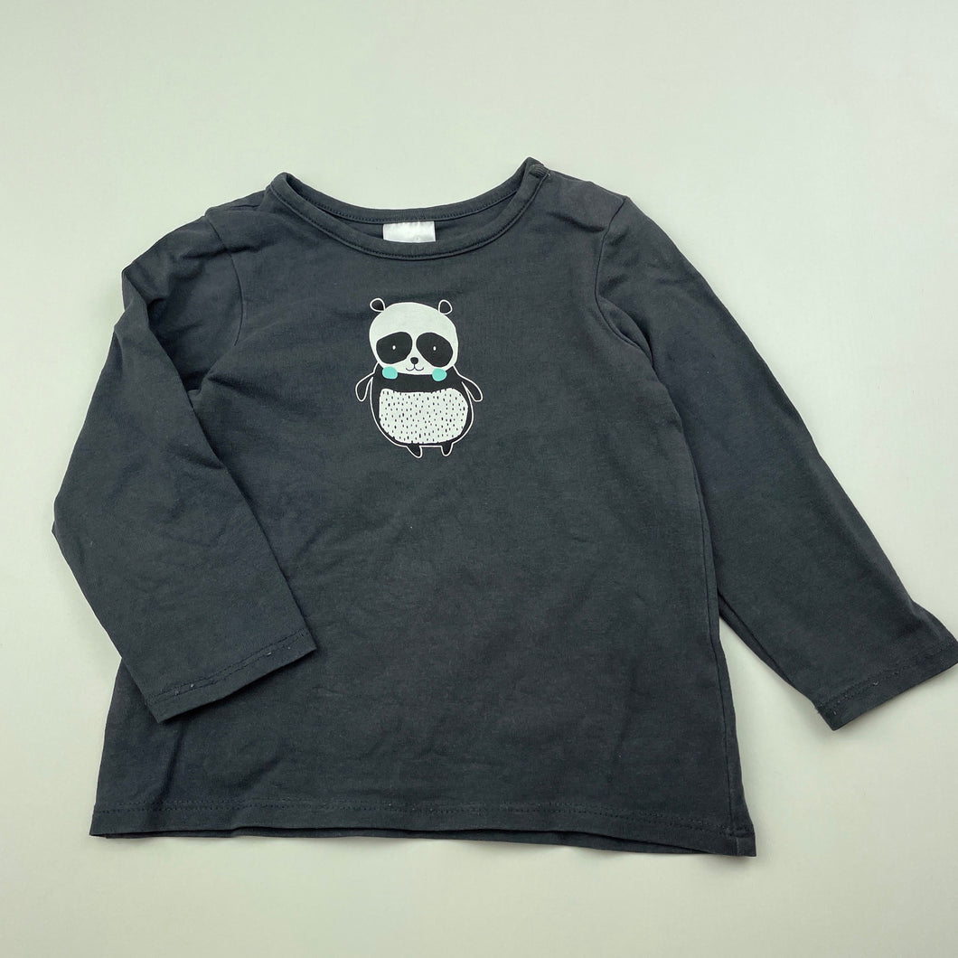 Girls Target, stretchy long sleeve top, panda, GUC, size 0,  
