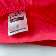 Load image into Gallery viewer, Boys Kids &amp; Co, lightweight board shorts, elasticated, FUC, size 2,  