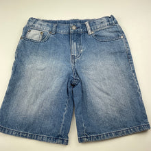 Load image into Gallery viewer, Boys Urban Supply, blue denim jean shorts, adjustable, GUC, size 9,  