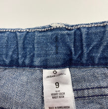 Load image into Gallery viewer, Boys Urban Supply, blue denim jean shorts, adjustable, GUC, size 9,  