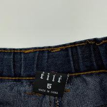 Load image into Gallery viewer, Boys Tilt, dark denim jean shorts, adjustable, GUC, size 5,  