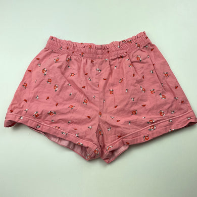 Girls Mango, floral cotton pyjama shorts, elasticated, GUC, size 8,  