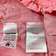 Load image into Gallery viewer, Girls Mango, floral cotton pyjama shorts, elasticated, GUC, size 8,  