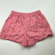 Load image into Gallery viewer, Girls Mango, floral cotton pyjama shorts, elasticated, GUC, size 8,  