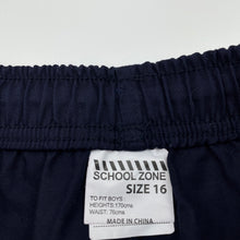 Load image into Gallery viewer, Boys School Zone, navy school shorts, elasticated, EUC, size 16,  