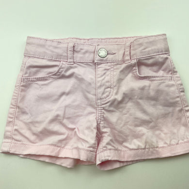 Girls 1964 Denim Co, pale pink stretch cotton shorts, adjustable, FUC, size 2,  
