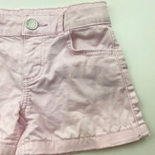 Load image into Gallery viewer, Girls 1964 Denim Co, pale pink stretch cotton shorts, adjustable, FUC, size 2,  