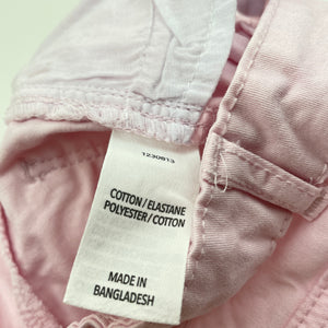 Girls 1964 Denim Co, pale pink stretch cotton shorts, adjustable, FUC, size 2,  