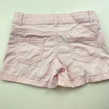 Load image into Gallery viewer, Girls 1964 Denim Co, pale pink stretch cotton shorts, adjustable, FUC, size 2,  