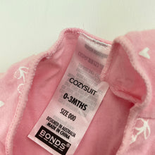 Load image into Gallery viewer, Girls Bonds, stretchy cozysuit coverall / romper, EUC, size 000,  
