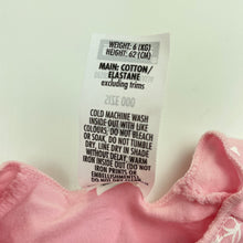 Load image into Gallery viewer, Girls Bonds, stretchy cozysuit coverall / romper, EUC, size 000,  