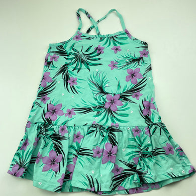 Girls Mango, floral cotton summer dress, EUC, size 3, L: 51cm