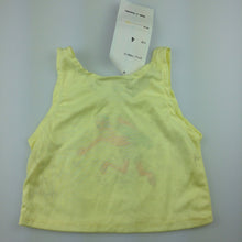 Load image into Gallery viewer, Girls Hang Ten, yellow sleeveless crop t-shirt / top, surf, NEW, size 4