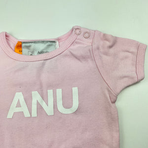Girls Aust National University, cotton bodysuit / romper, GUC, size 00,  