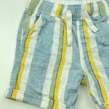 Load image into Gallery viewer, Boys Anko, striped linen / cotton shorts, elasticated, EUC, size 3,  