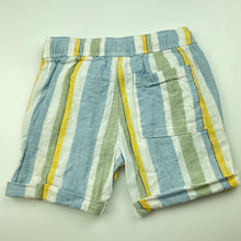 Load image into Gallery viewer, Boys Anko, striped linen / cotton shorts, elasticated, EUC, size 3,  