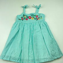 Load image into Gallery viewer, Girls Beebay, lined embroidered cotton summer dress, EUC, size 0, L: 45cm