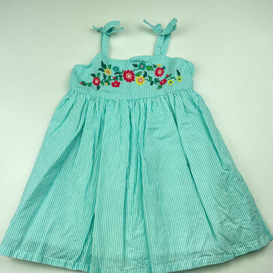 Girls Beebay, lined embroidered cotton summer dress, EUC, size 0, L: 45cm