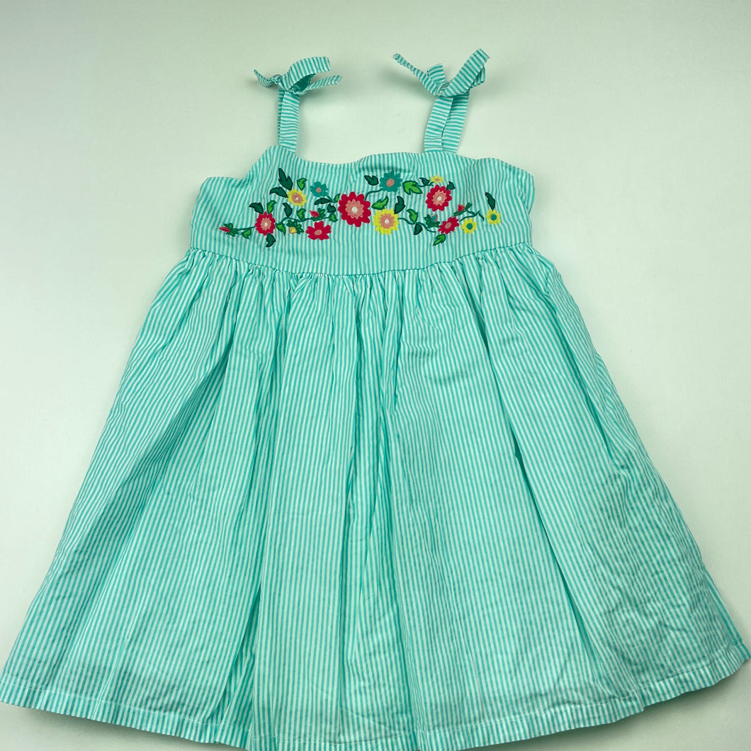 Girls Beebay, lined embroidered cotton summer dress, EUC, size 0, L: 45cm