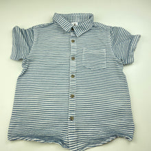 Load image into Gallery viewer, Boys H&amp;T, striped cotton short sleeve shirt, GUC, size 7,  