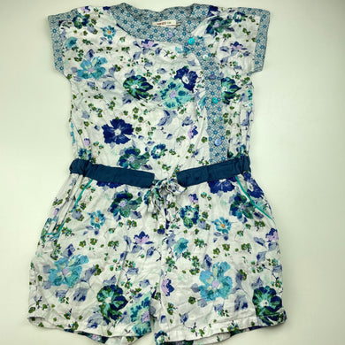 Girls KENZO Kids, lightweight floral cotton playsuit, GUC, size 8,  