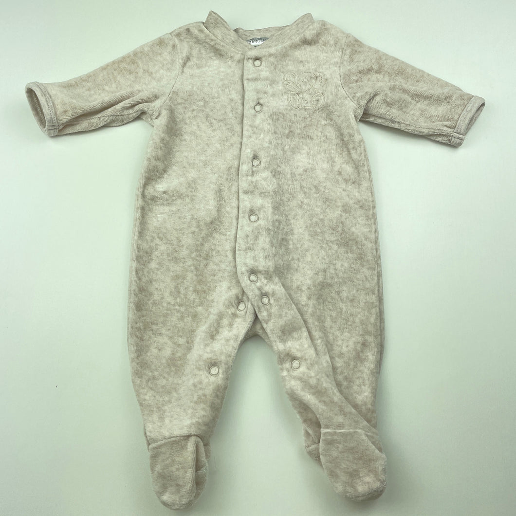 unisex Dymples, velour coverall / romper, EUC, size 0000,  