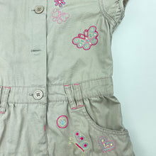 Load image into Gallery viewer, Girls H&amp;T, embroidered cotton shirt dress, missing button, mark on back, FUC, size 5, L: 55cm
