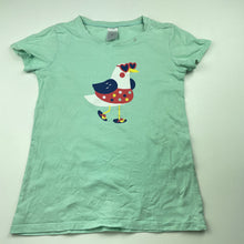 Load image into Gallery viewer, Girls Target, green cotton t-shirt / top, mark on neck, FUC, size 7,  