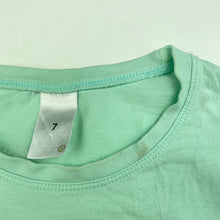 Load image into Gallery viewer, Girls Target, green cotton t-shirt / top, mark on neck, FUC, size 7,  