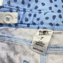 Load image into Gallery viewer, Girls H&amp;T, stretch cotton overalls / shortalls, FUC, size 7,  