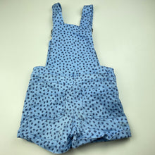 Load image into Gallery viewer, Girls H&amp;T, stretch cotton overalls / shortalls, FUC, size 7,  